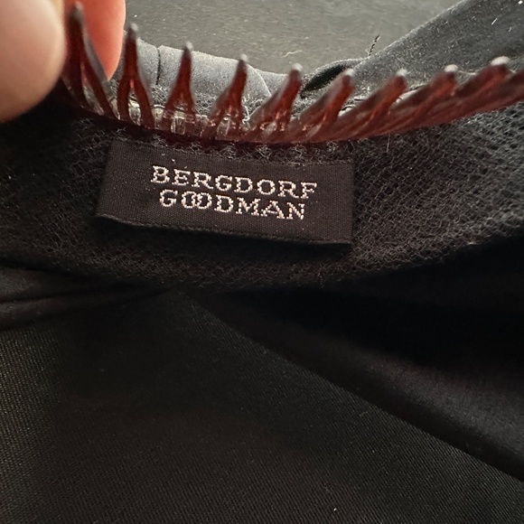 VINTAGE Bergdorf Goodman Black Silk Faux Turban Twist Hair Bow w/ Comb - Picture 4 of 4